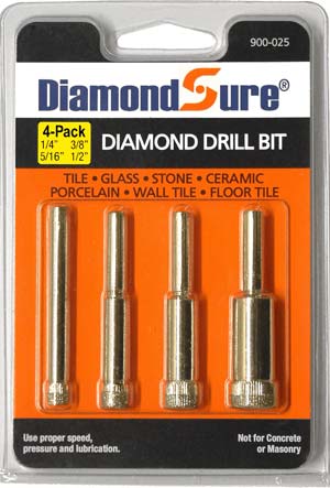 4-Pack Assortment - DiamondSure Diamond Drill Bit